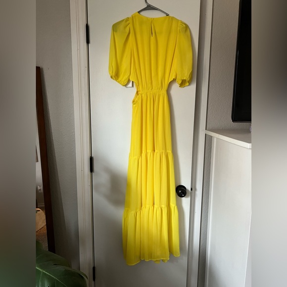 Red Dress Boutique Yellow Cutout Maxi Dress - Picture 5 of 8